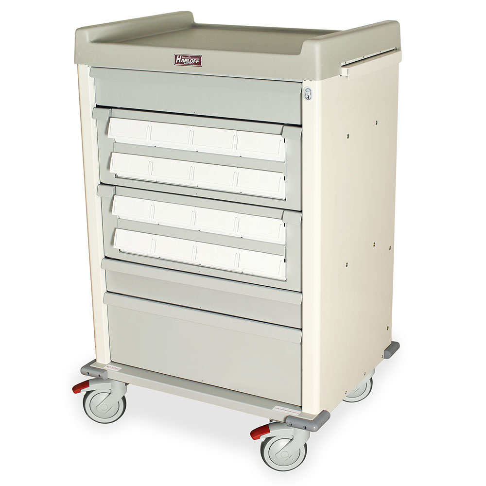 AL16CS-5 Cream Medication Cassette Cart - Quarter Left