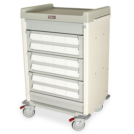 AL24CS-5 Cream Medication Cassette Cart - Quarter Left