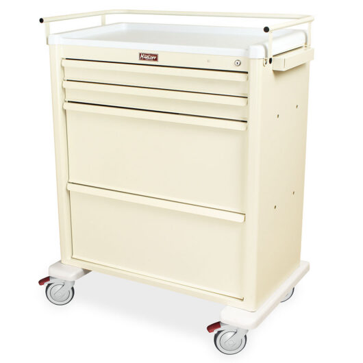 AL8W10K4DSP Cream Dispill Medication Cart - Quarter Left