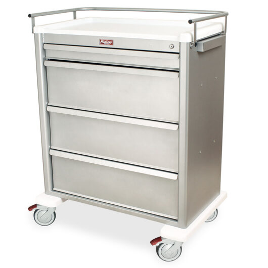 AL8W10KMOT Brushed Silver Medicine-On-Time Storage - Quarter Left