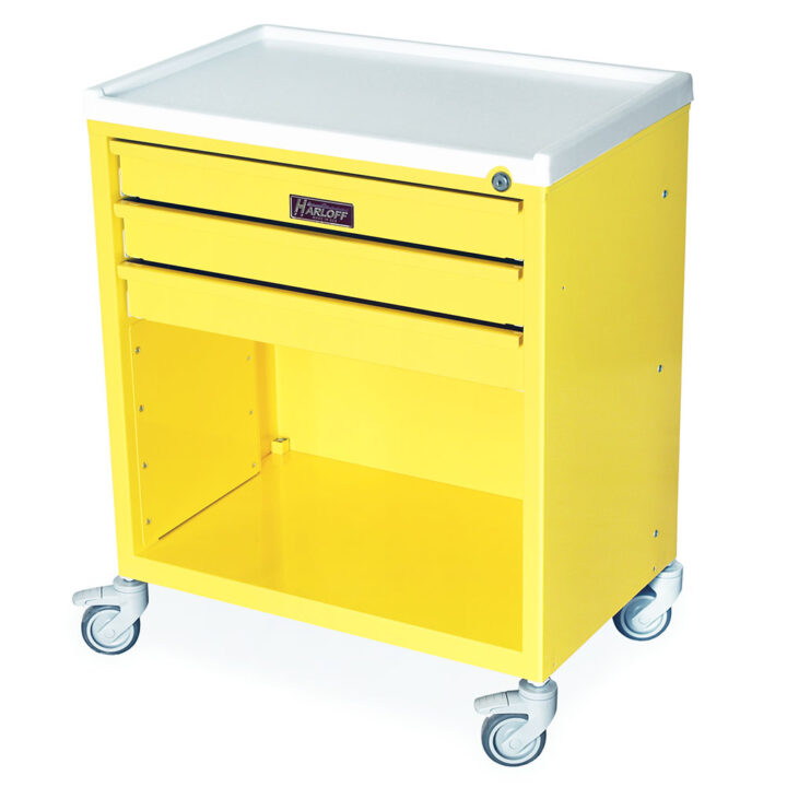 ETC-3 Yellow Economy Treatment Cart - Quarter Left
