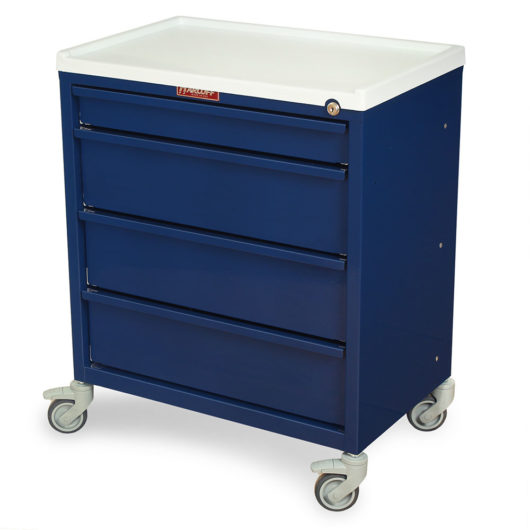 ETC-4 Navy Treatment Cart - Quarter Left