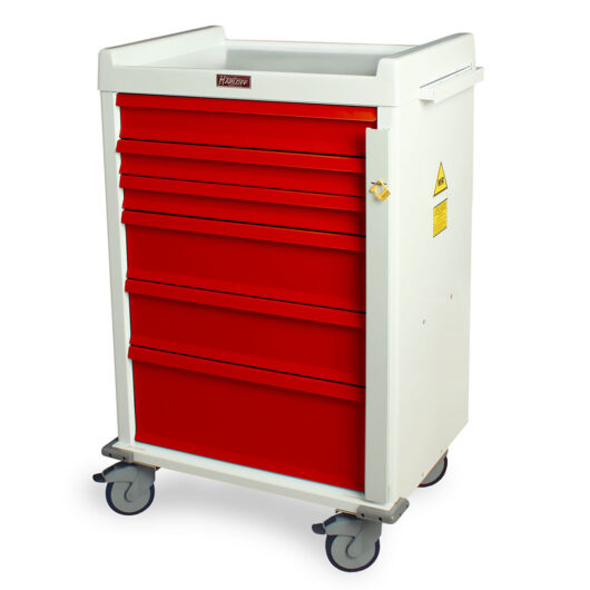 MR6B Red MRI Compatible Cart - Quarter Left