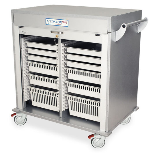 MSPM42-00TK Hammertone Silver Half Height Double Column - Quarter Left Open