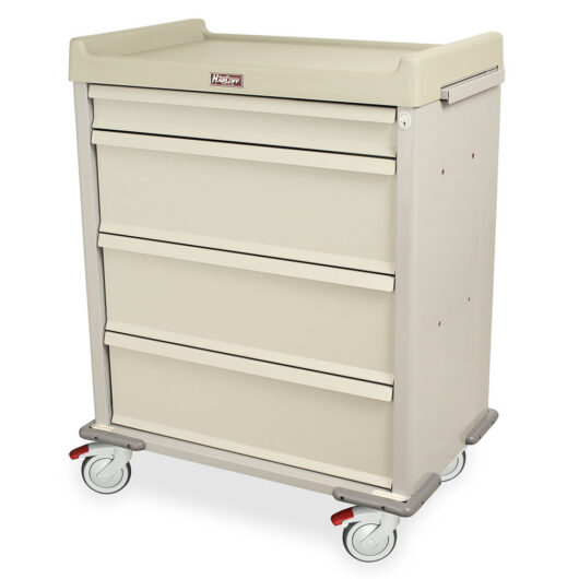SL550PC Light Gray Medication Carts for Senior Citizens - Quarter Left