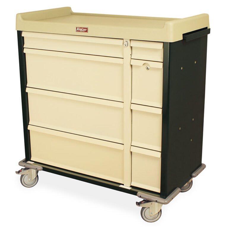 Punch Card Medication Cart, 750 Punch Card Capacity, Key Lock, SL600PC