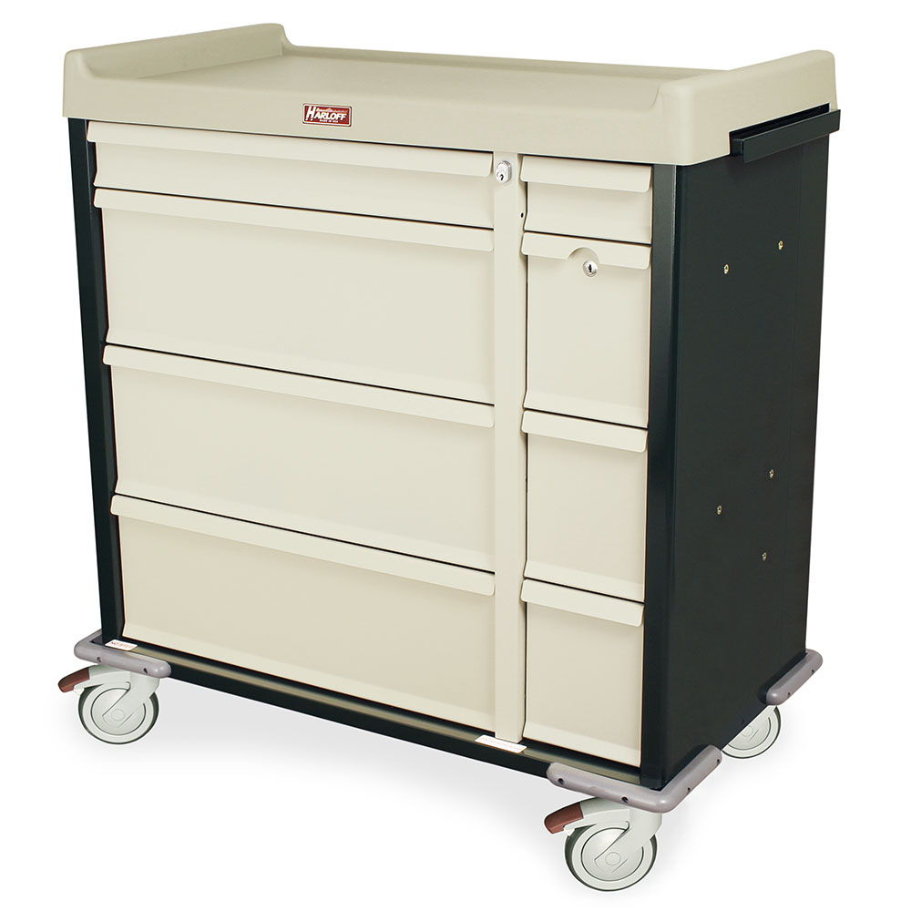 Punch Card Medication Cart, 750 Punch Card Capacity, Key Lock
