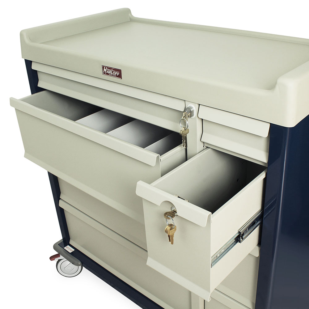 Punch Card Medication Cart, 750 Punch Card Capacity, Key Lock, SL600PC - Image 4