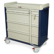 Punch Card Medication Cart, 750 Punch Card Capacity, Key Lock