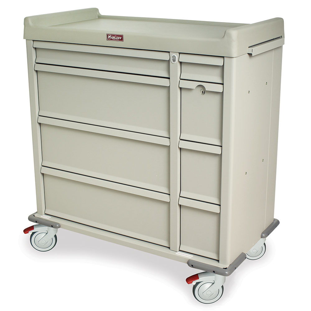 Punch Card Medication Cart, 750 Punch Card Capacity, Key Lock