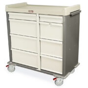 Punch Card Medication Cart with Lock Box, 750 Punch Card Capacity
