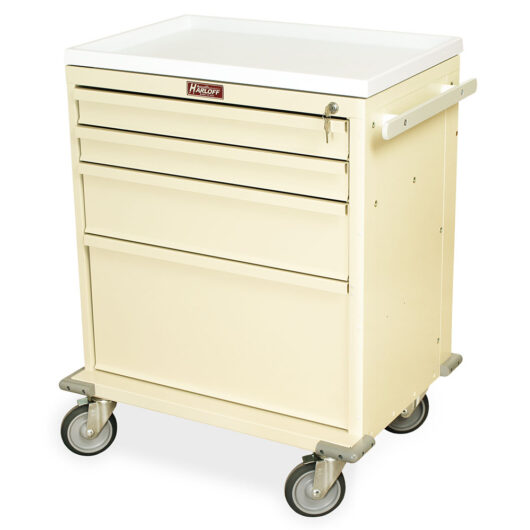 V24-4K Beige Procedure Cart - Quarter Left