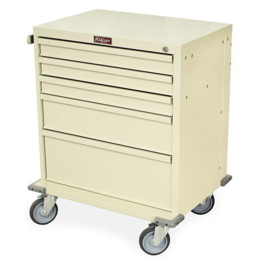 V24-5K Beige Procedure Cart - Quarter Left