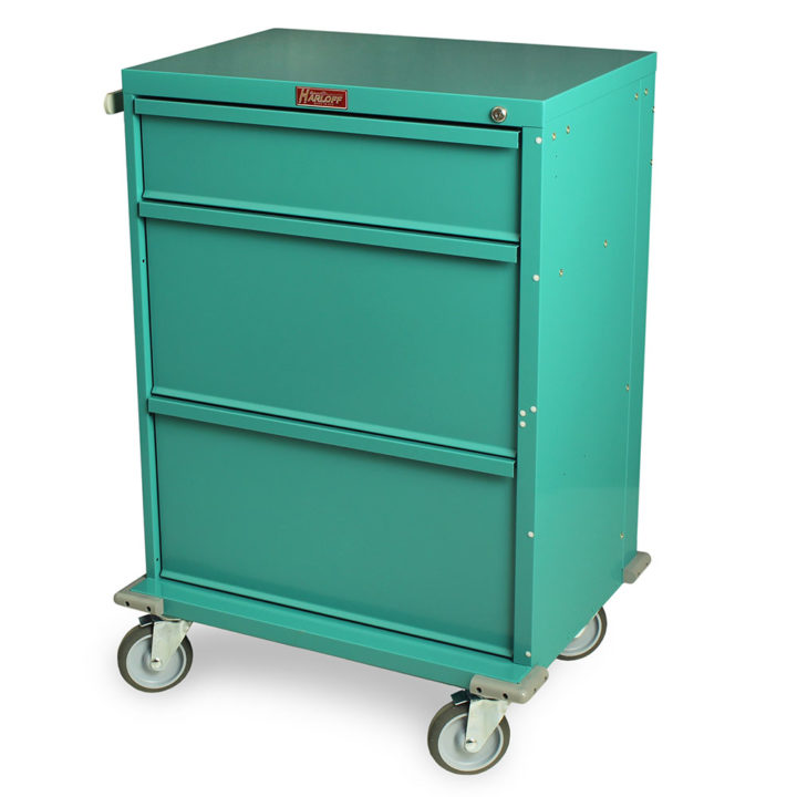 V30-3K Teal V-Series Isolation Cart - Quarter Left