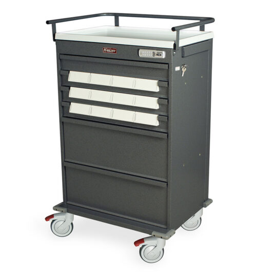 VLT12BIN5 Medication Cart with Patient Bins E-Lock