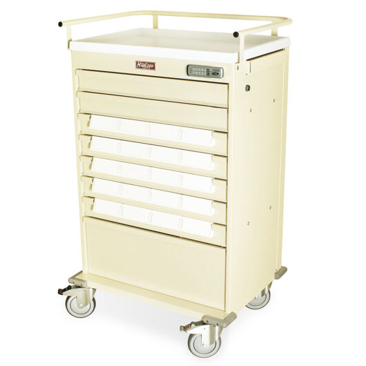 VLT20EBIN5 Beige Med-Bin Cart - Quarter Left