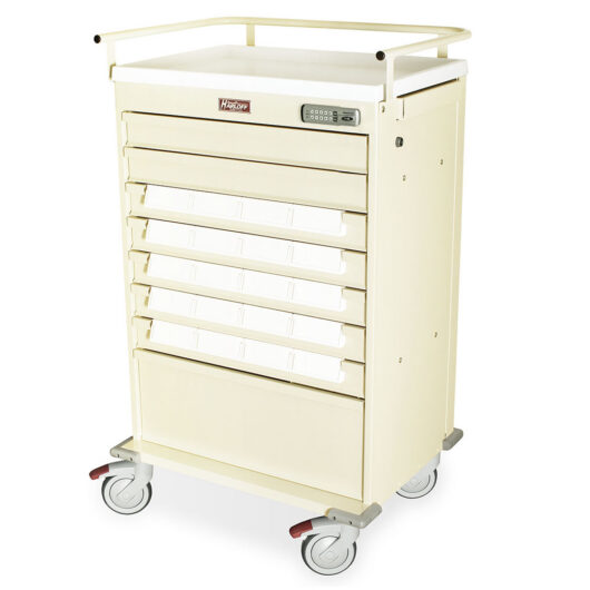 VLT20EBIN5 Beige Med-Bin Cart - Quarter Left