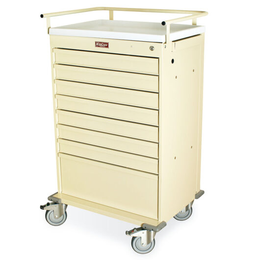 VLT216BOX Beige Unit-Dose Box Cart - Quarter Left