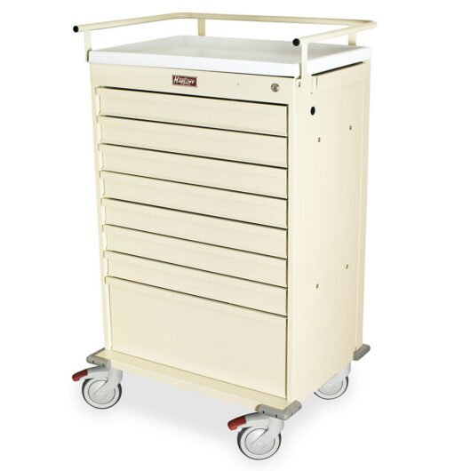 VLT216BOX Beige Unit-Dose Box Cart - Quarter Left