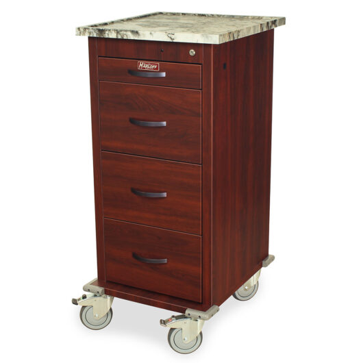 WV240PC-CM Wood Blend Punch Card Medication Cart