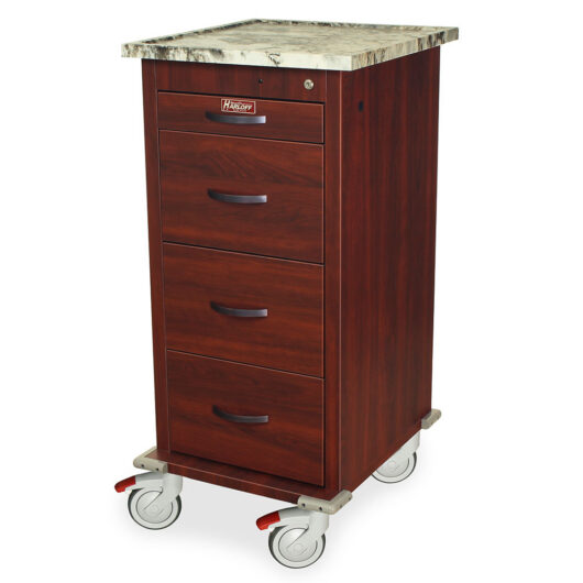 WV240PC-CM Wood Blend Punch Card Medication Cart