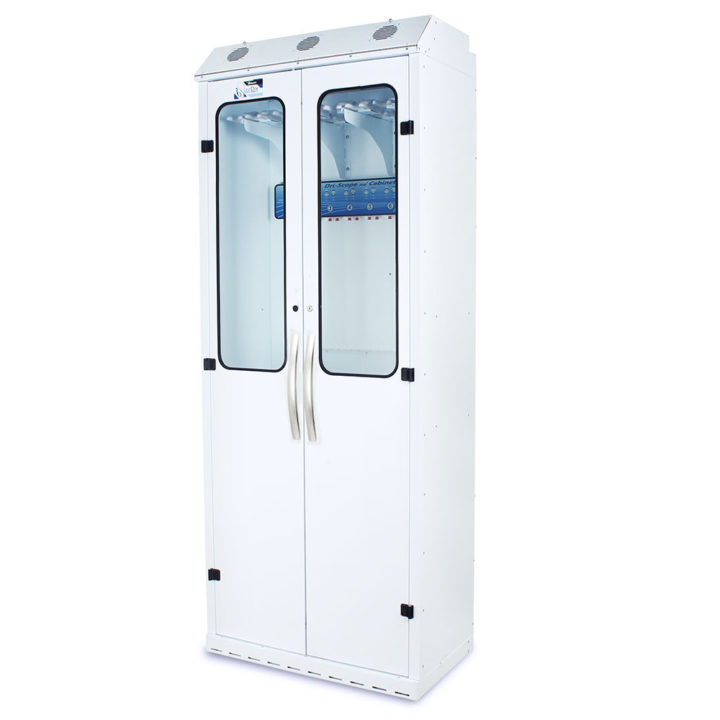 SC8036DRDP-DSS3316 White Scope Channel Drying Cabinet with Dri-Scope Aid - Quarter Left Closed