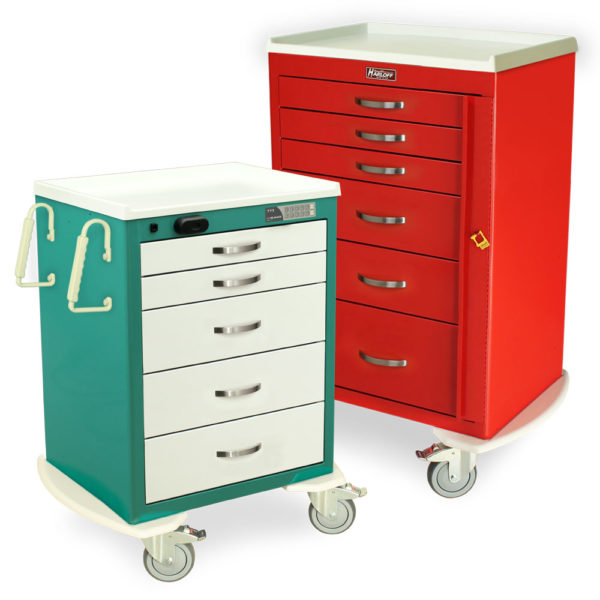 MSeries Medium Width Medical Procedure Carts, MDS24 (multiple heights and options available