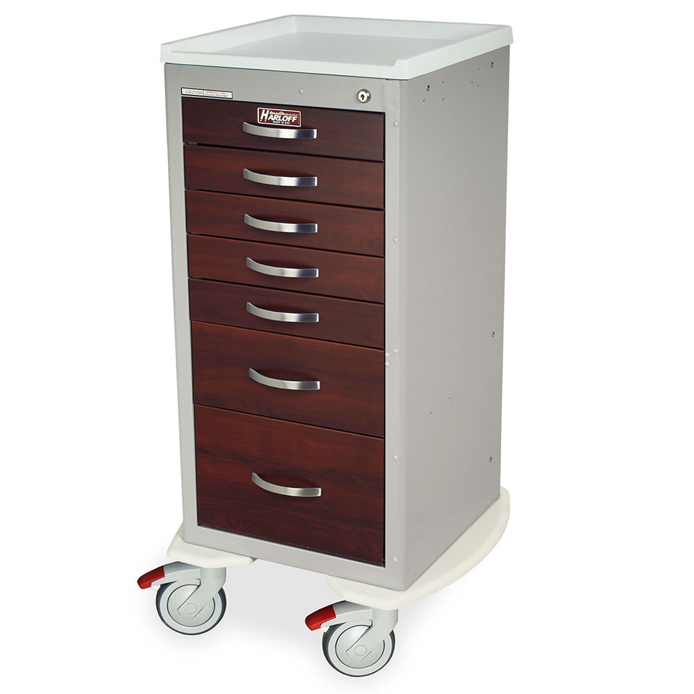 MDS1830KC7-CM Wood Look Medical Carts Left