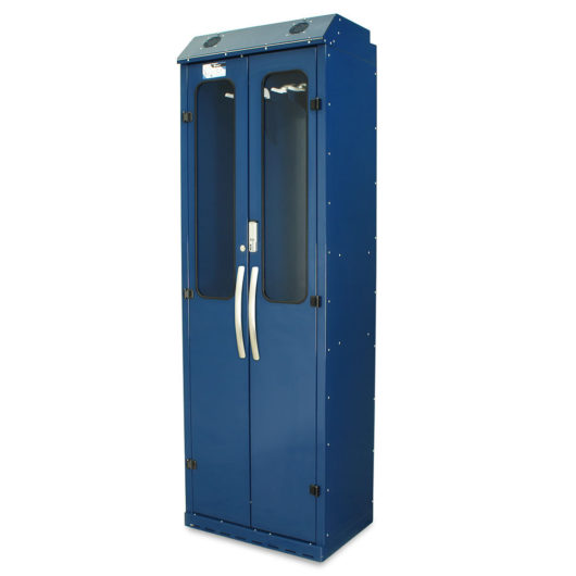 SC8030DREDP Harloff Scope Drying Cabinet - Navy Quarter Left Closed