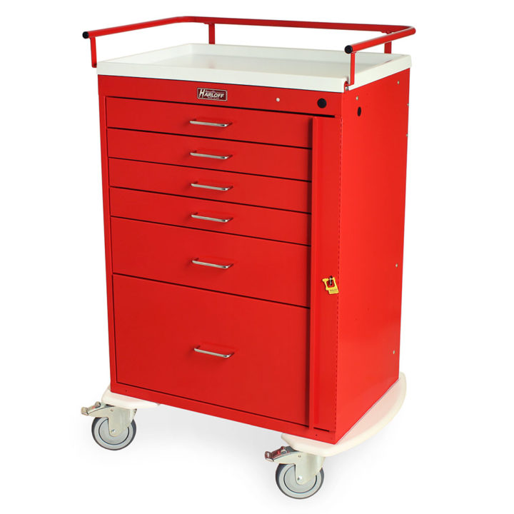 6400 Red Emergency Carts Hospital Left
