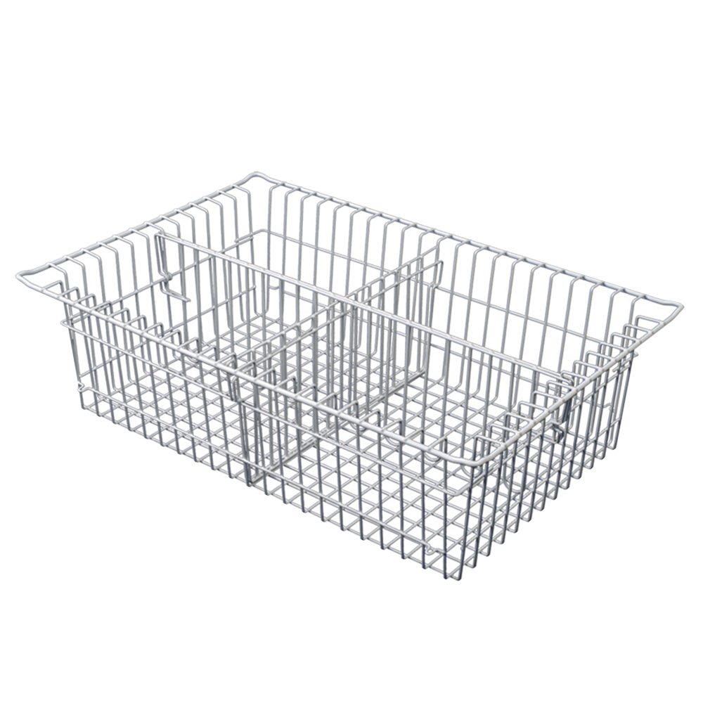 5″ Wire Basket for MedStor Max Cabinets, One Short and One Long Divider,  81071-3 - Harloff