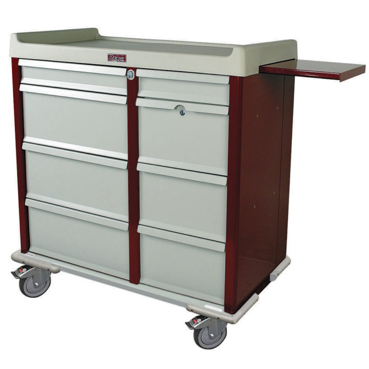 AL602PC Double Wide Narcotics Drawer Medication Cart