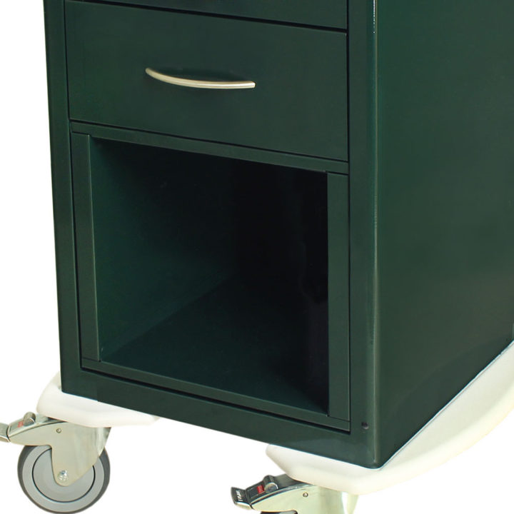 MD18-DRW12-EH Isolation Cart Equipment Holder Forest Green