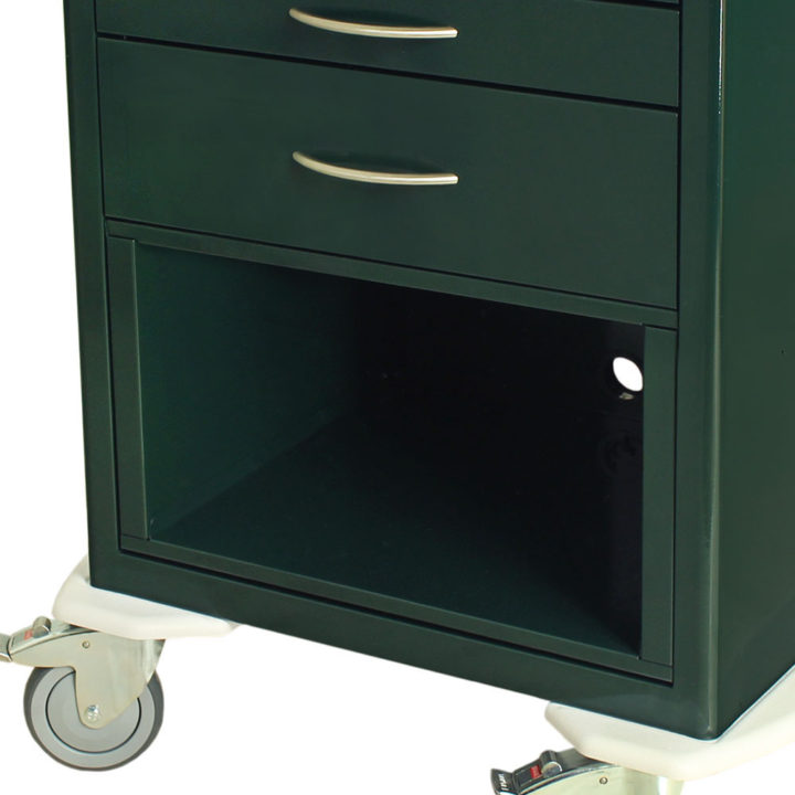 MD24-DRW12-EH Treatment Cart Equipment Holdall Forest Green