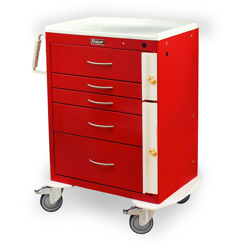 MSeries Medium Width Medical Procedure Carts, MDS24 Harloff