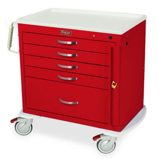 MDS3021B15 Red Crash Cart Policy - Quarter Left