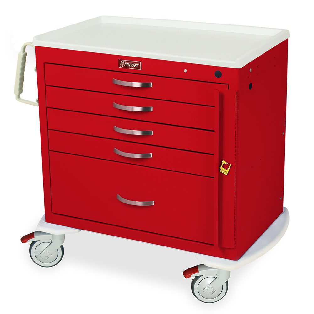 MDS3021B15 Red Crash Cart Policy - Quarter Left