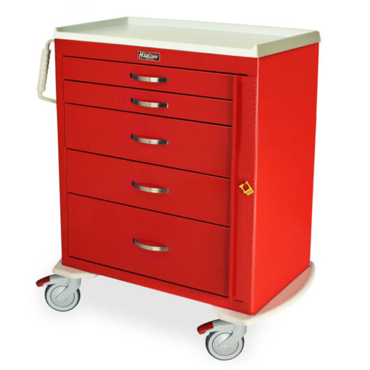 MDS3027B05 Crash Cart with Breakaway Lock Quarter Left