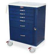 M-Series Tall Emergency Crash Cart, Standard Width, Six Drawers