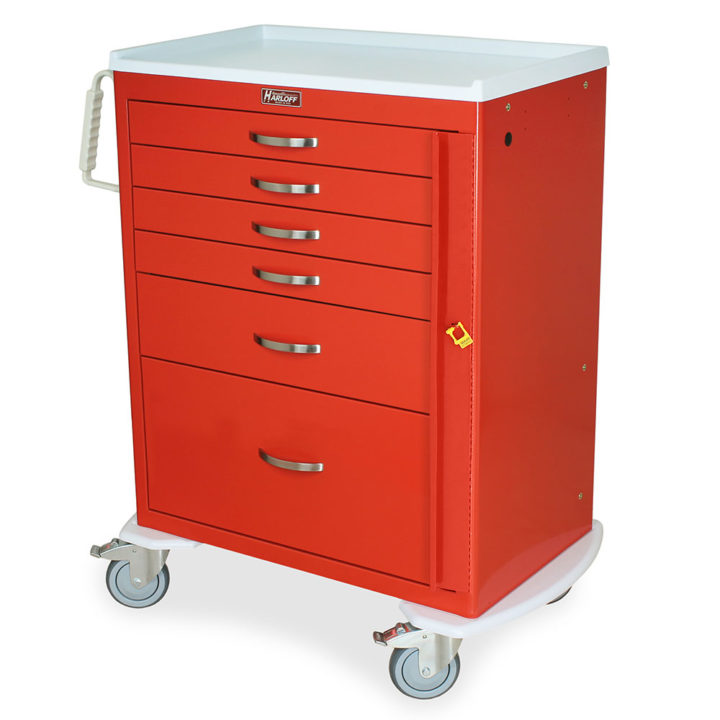 MDS3030B16 Crash Cart Used in Hospital Quarter Left New Handles