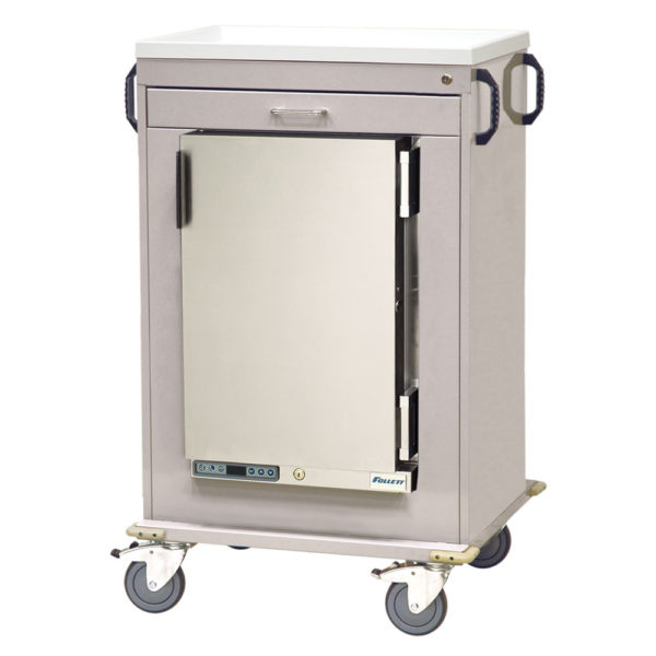 MH Cart with 1.8 Cubic Feet Medical Grade Refrigerator, One Drawer, Key