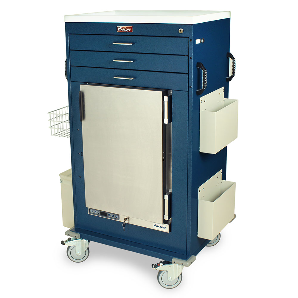 Malignant Hyperthermia Cart with Refrigerator - MH5300K - Harloff
