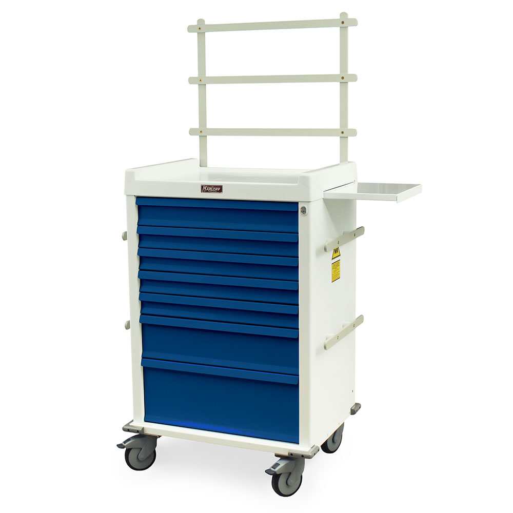 Aluminum MRI Safe Anesthesia Cart with Accessory Package, Seven