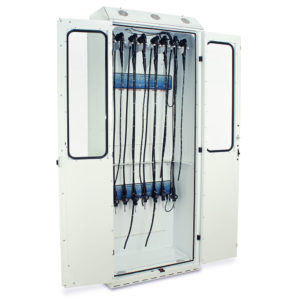 SC8036DREDP-DSS3316 Endoscopy Scope Drying Cabinets with Dri-Scope Aid - White Quarter Right with Scopes