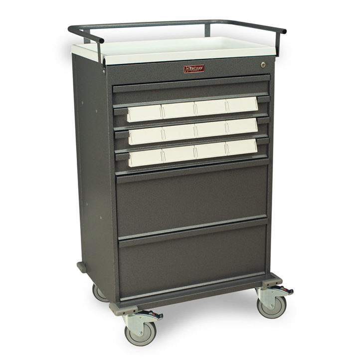 VLT12BIN5 Medication Cart with Patient Bins Right