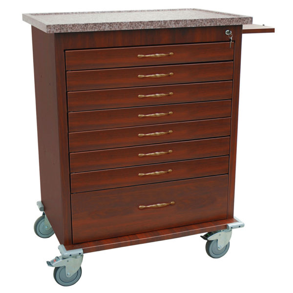 Aluminum Punch Card Medication Cart for Nursing Homes, 750 Punch Card