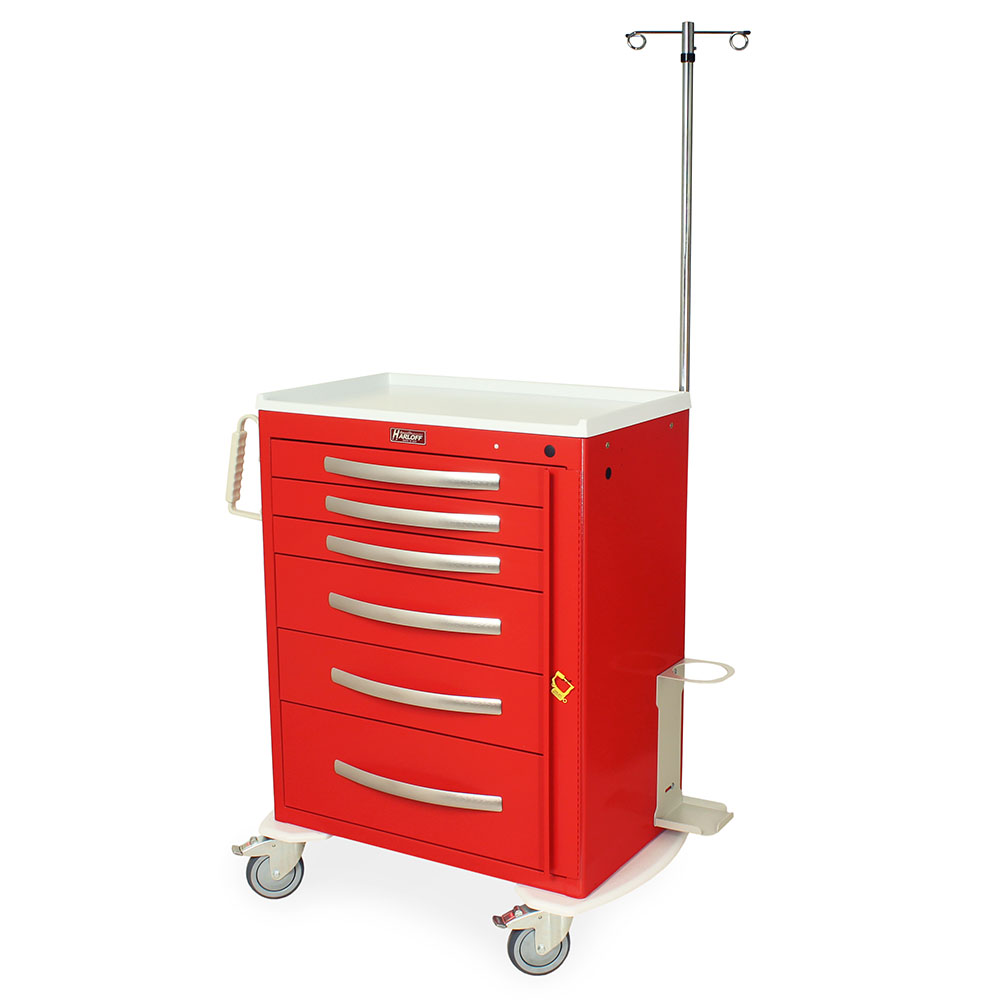 MPA3030B06-EMG Aluminum Emergency Crash Cart - Quarter Left Front