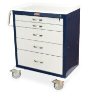 M-Series Medium Anesthesia Cart, Standard Width, Five Drawers