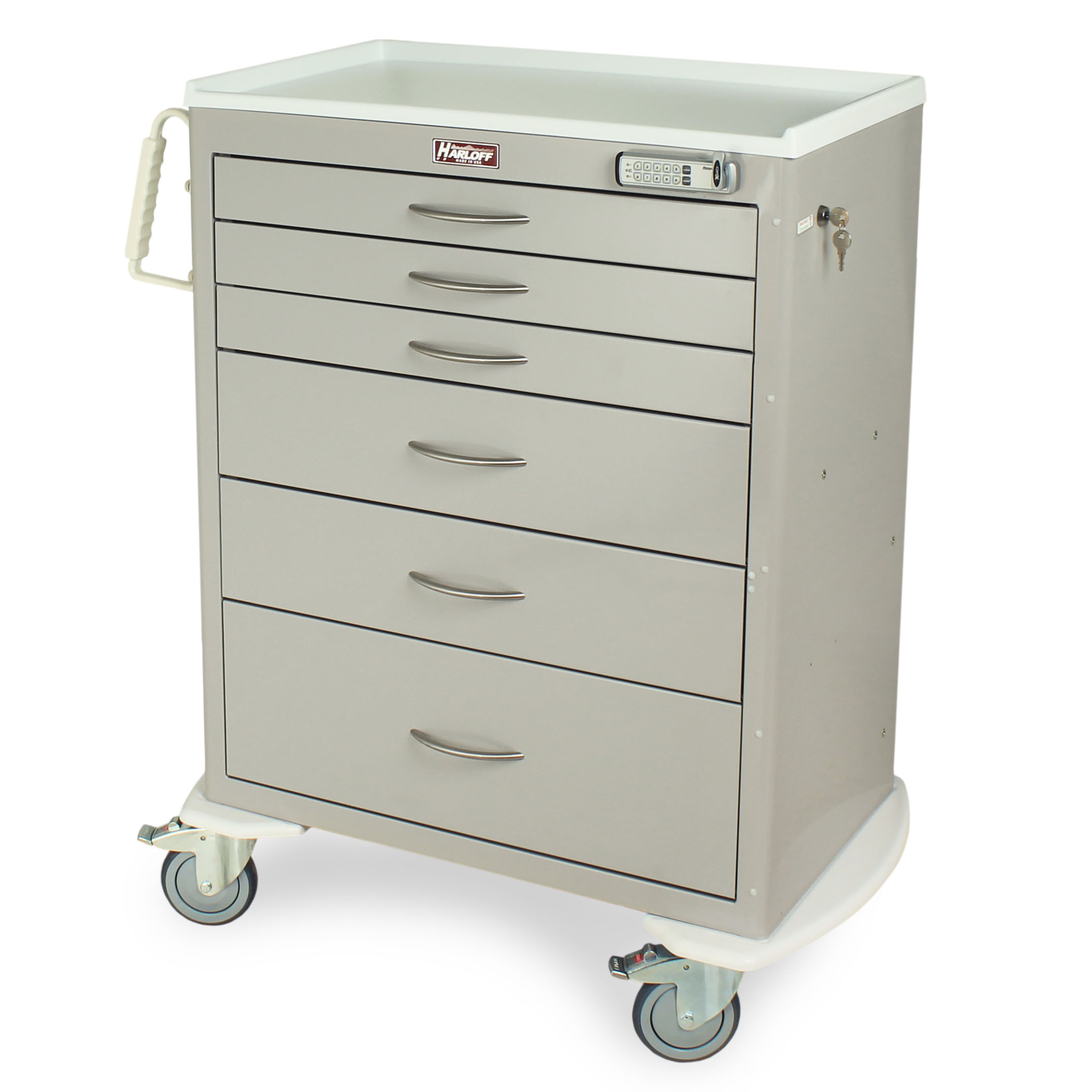 MSeries Tall Anesthesia Cart, Standard Width, Six Drawers