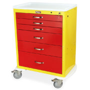 M-Series Tall Anesthesia Cart, Standard Width, Six Drawers